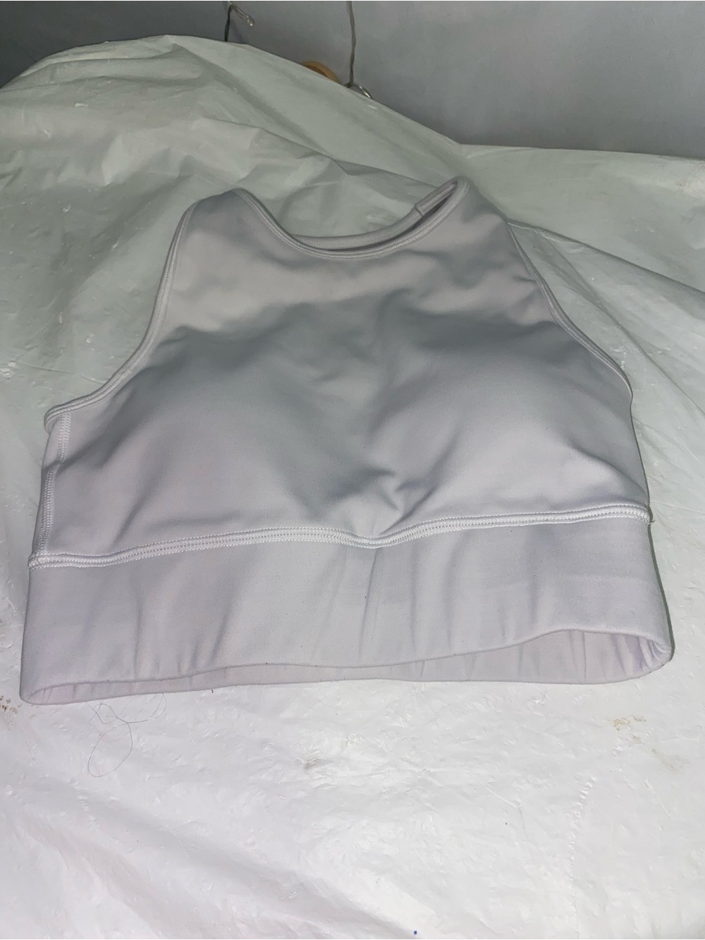 Women's High-Neck Crop Bralette - White